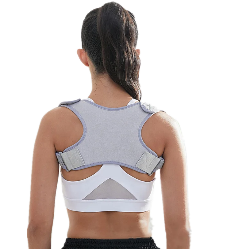 Upper Back Support Men Women Adjustable Back Posture Correction with Neoprene One Size Protection for Spine Shoulder Pain Relief