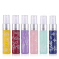 In Stock 10ml Macaron Printing Flower Glass Spray Bottle With Silver/gold Spray for Cosmetics Perfume