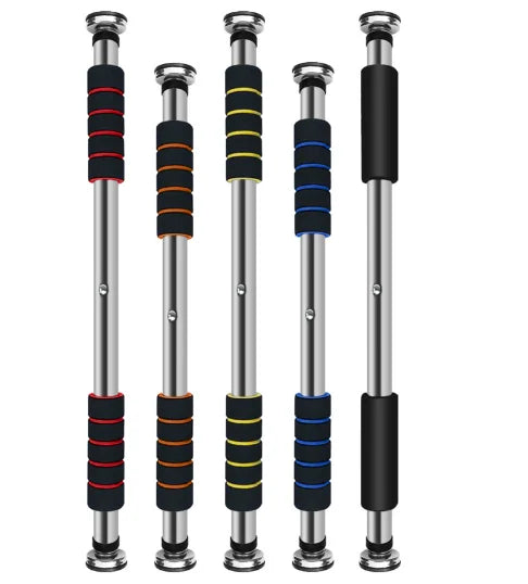CW PLB008 Low Price Portable Easy Install Stainless Steel Gym Pull Bar 200kg Load Capacity 62-200cm Adjustable for Door Wall