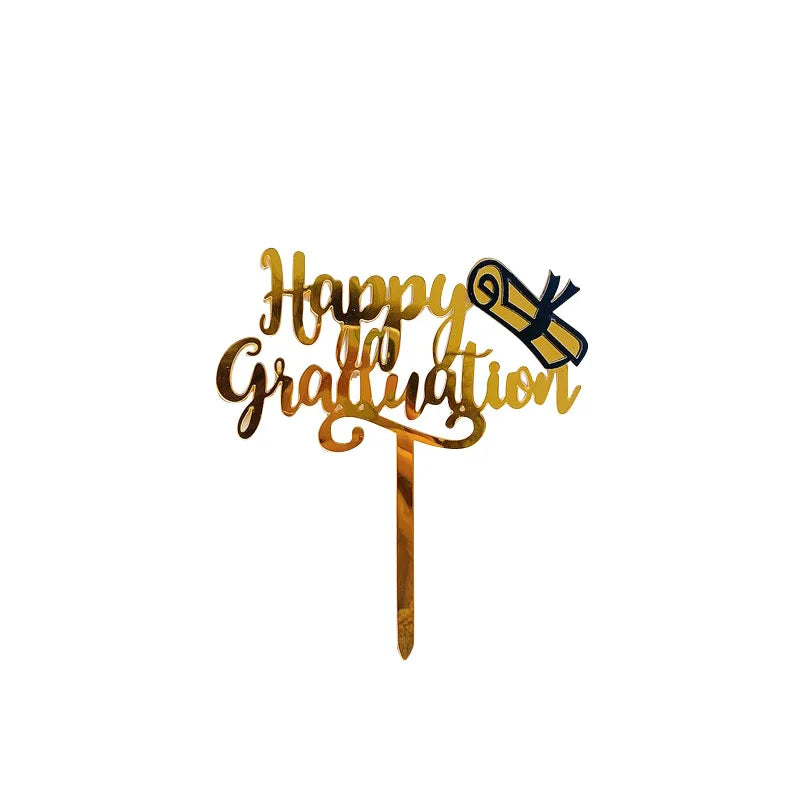 Custom Acrylic Cake Topper for College Students' Graduation Season for Happy Graduations Party Wall Decorations