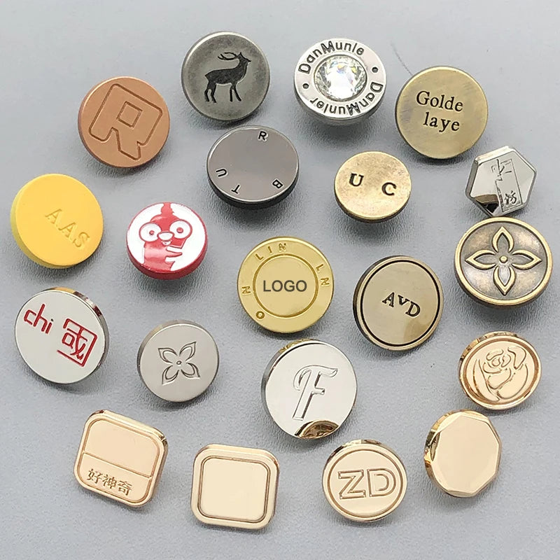 Custom Metal Special Shapes Buttons High-quality Plating Eco Friendly Zinc Alloy Buttons Metal Snap Buttons for Clothes