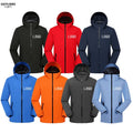 Custom Company logo Windproof Hiking Coat Hooded Outdoor Waterproof Water Repellent Softshell Men Winter Jackets Uniform
