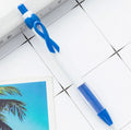 Hot Sale Custom Logo Advertising Plastic Pen with Ribbon Clip 1.0mm Writing Width Stock Available