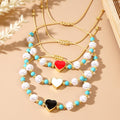 Go2boho Heart Chain Bohemian Summer New Design Delicate Women's Adjustable Fashion Jewelry Imitation Pearls Beaded Bracelets
