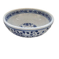 Hand Painted Traditional Art Ceramic Round Hand Wash Basin Countertop Sink for Bathroom