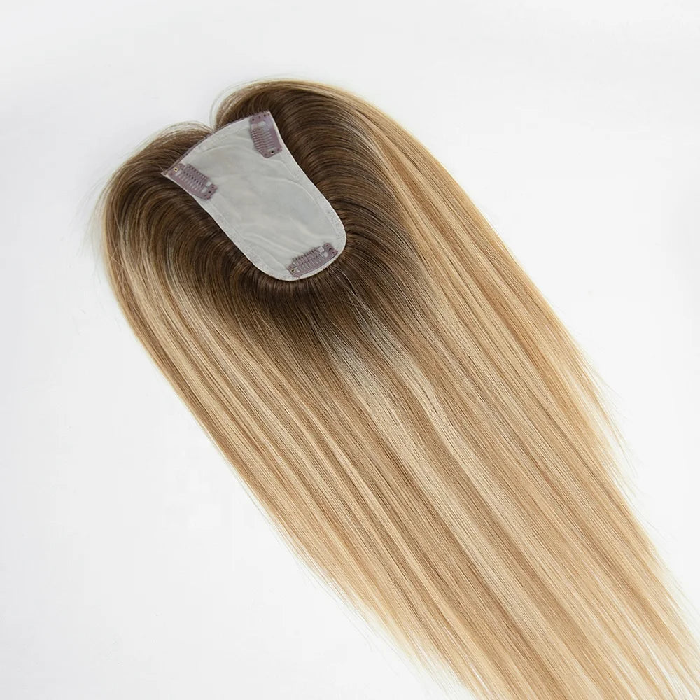 100% Virgin Human Hair Single Donor Raw Cuticle Aligned  5.5*2.75  Skin Silk Topper for Women