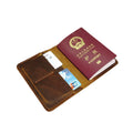Vintage EDC Card Holder Cover Travel Passport Wallet Ticket Passport Holder with Fold Closure Multi-Function Stamping Logo