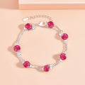 Wholesale Cat's Eye Strawberry Quartz Chain Bracelet Personality Fashion Double Layer Beaded Bracelet for Women