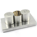 Toothpick Pepper and Salt Shakers Stainless Steel Salt and Pepper Set Spice Stainless Steel Shaker Bottle