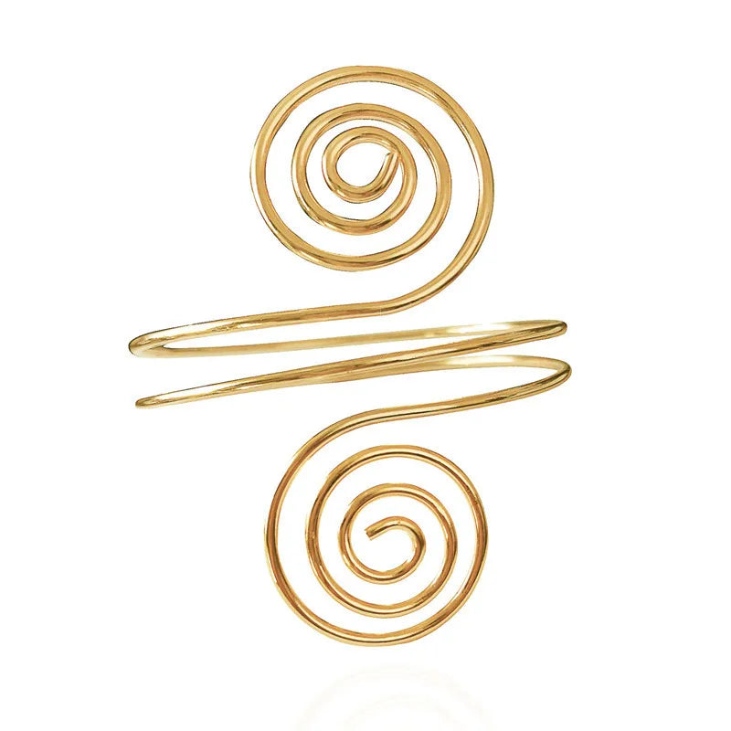 Hot Seller Bohemian Ethnic Women Arm Cuff Bangle Stainless Steel Upper Arm Bracelets Jewelry