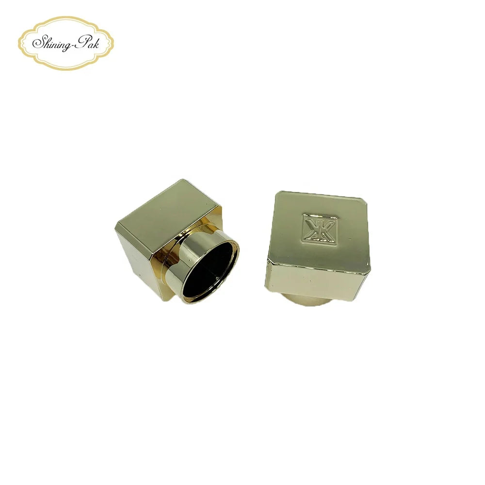 Zinc Alloy Perfume Bottle Cap square Cube Metal Perfume Cap for Glass Bottle Perfume