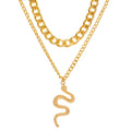 Fashion Animal Snake Shape Necklace Hip-Hop Style Snake Pendant Necklace Big Thick Chain Necklaces for Jewelry Gifts