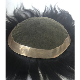 YL swiss Lace French Lace MONO with NPU Around Australia Toupee for Men Hair Piece