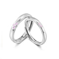 S925 Silver Plated Romantic Cherry Blossoms Couple Ring for Women Men Wedding Engagement Wedding Jewelry