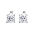 14k Gold Diamond Earrings 5mm Princess Cut DEF VS VVS Lab Made Diamond Stud Earrings for Women