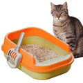 Manufacturer Wholesale Large Custom Cat Litter Box Semi-Enclosed Splash Protection PP Material For Cats