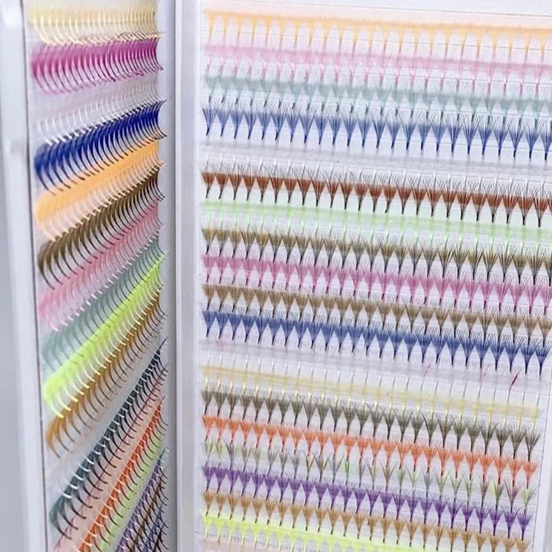 Colorful 0.05 0.07 Lash Fans Color Lashes Super Roots Volume 5d 6d 7d 10d Premade Fans Coloured  Eyelash Extension
