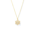Fast Dispatch S925 Silver Jewelry Necklace Gold Plated Cubic Zirconia Snowflake Necklace