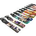 Custom Logo Anime Keychain Lanyard Motorcycle Eagle Hook Keyring Short Strap Accessories Nylon Keychain With Woven Label Key