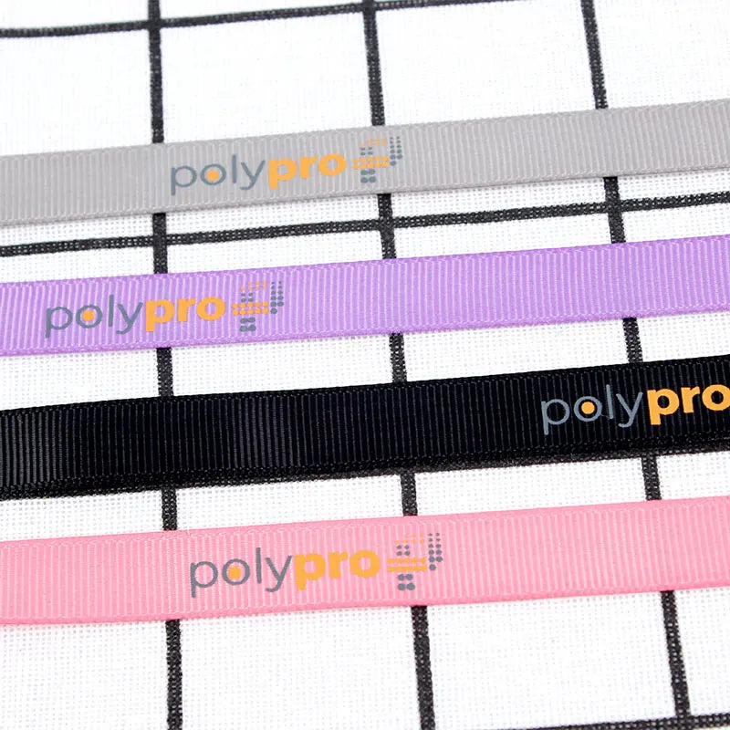Factory Custom  logo Ribbon  3/8 Flower Ribbon With logo Polyester Double-sided Grosgrain Printing  Ribbon