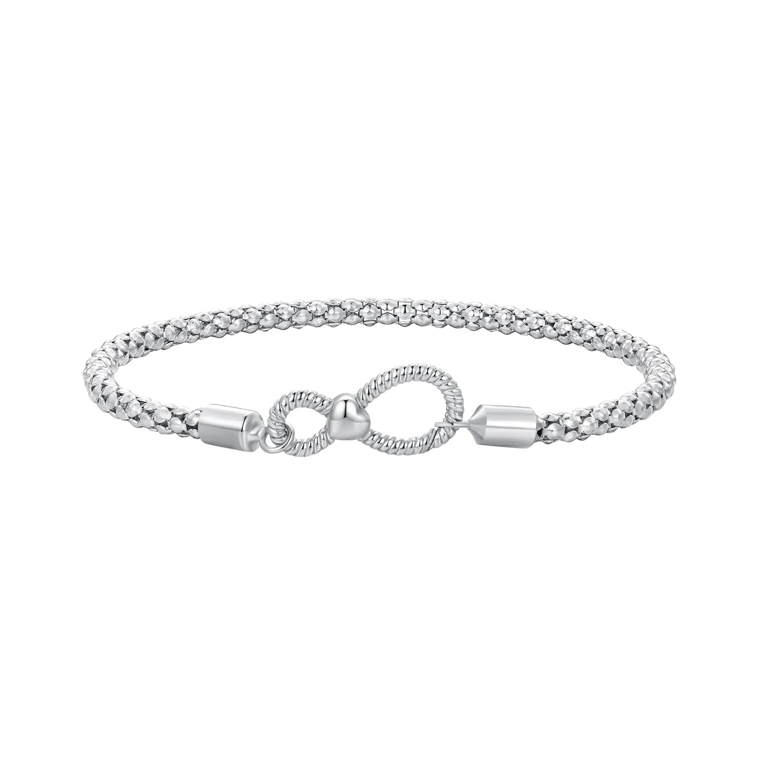 Factory Plated Platinum Infinity Love Bracelet Simple Basic Chain Foerver Love for Women 925 Sterling Silver Fit Charms SCB260