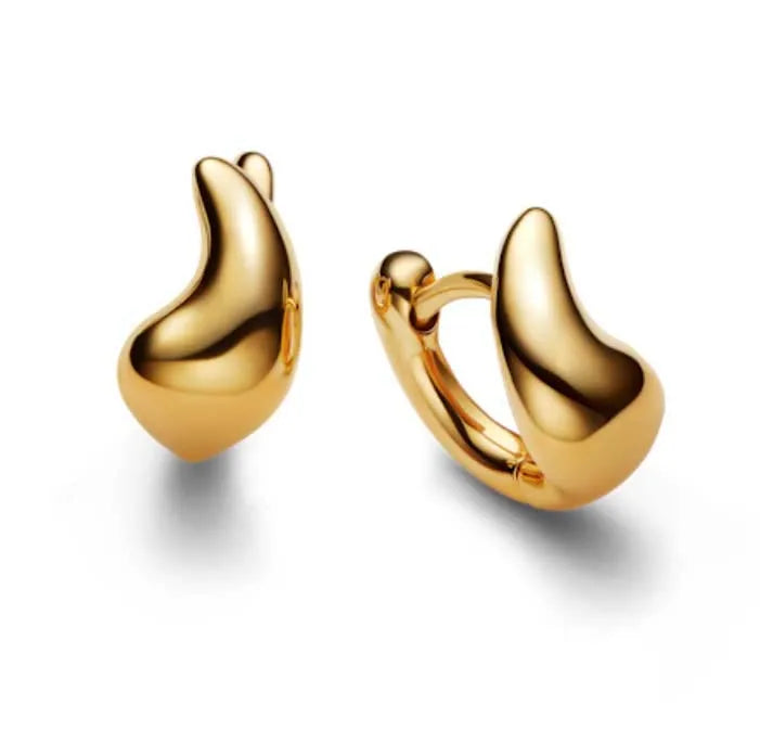 Milskye Vintage Fine Fashion Jewelry for Women Brass 18k Gold Plated Rhodium Plated Geometry Hoop Earrings