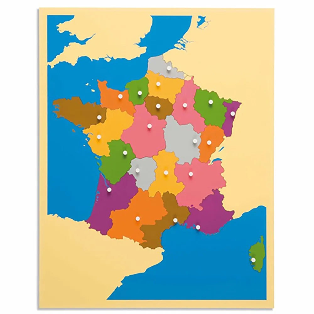 Montessori Wooden France Map Puzzle Montessori Geography Teaching Tools Kindergarten Jeux Ducatifs Pour Enfants Adolescents