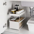 Multifunction Kitchen Countertop Large Capacity Double Stainless Steel Eco-Friendly Pull Spices Container Push-pull Storage