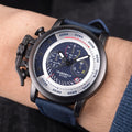 Analog Three Time Zone Watches for Men on Sale Leather Watches for Man