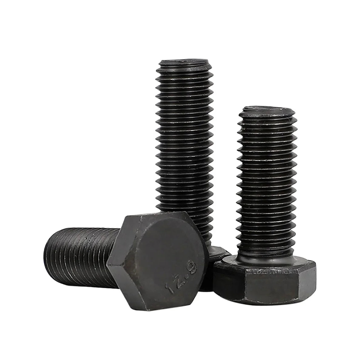 M12 M14 M16 Metric Full Thread Bolt High Tensile Grade 12.9 DIN933 Standard Steel Cap Screw Plain Finish External Hexagon Head