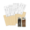 Hot Selling Customized Kitchen Ingredients Label Stickers Sets Transparent Bottle Stickers Customized Stickers for Jar
