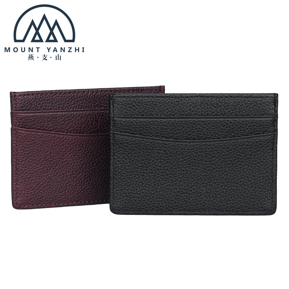 Custom Logo Hot Selling Slim Genuine Leather Cardholder Purse Card Sleeve Credit Card Holder Wallet