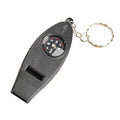 4 in 1 Mini Multi Function Outdoor Survival Tool Compass Thermometer Whistle with Key Chain