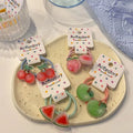 New Baby Soft Elastic Fruit Scrunchies Tie Fashion Korean Children's Hair Accessories Hair Ties Baby Elastic Rope