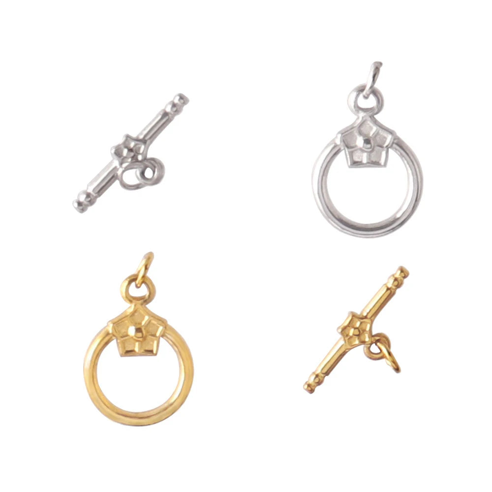 9 Pack 18K Gold Plated Stainless Steel OT Toggle Clasp Jewelry Making Necklaces Connectors Fasteners Bracelets Accessories Model
