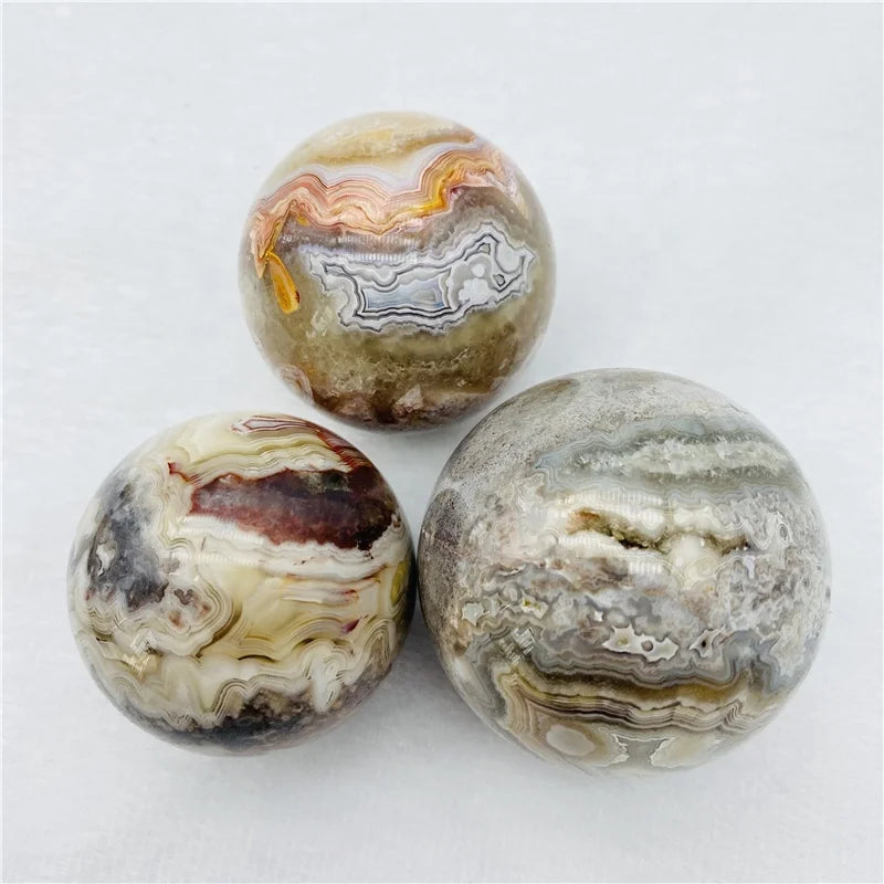 Wholesale Natural Mexico Crazy Lace Agate Sphere Crystal Ball for Decoration