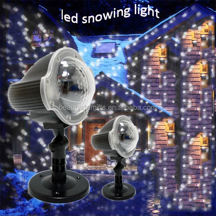 Snowfall LED Lights Christmas Projector Indoor Outdoor Garden Snow Scene Light IP65 Christmas New Year Snowfall Light + Remote