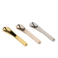 Cosmetic Cream Spatula Silver Rose Gold Logo Custom Skincare Facial Eye Cream Message Tool Zinc Alloy Metal Refillable Spoon