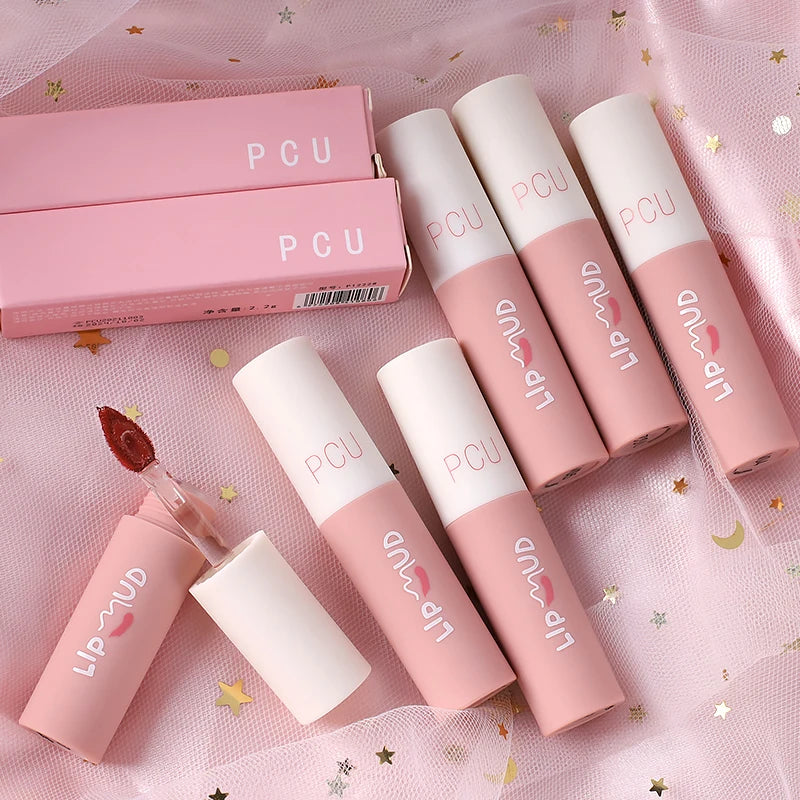 High Value Makeup Lipstick Pink Tinted Lip Mud Natural Lasting Glitter Matte Velvet Cute Lip Gloss
