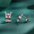 CAOSHI Customize Latest Inspired New Yeah Earring Enamel 2025 Girls Wholesale Silver Plating Cute Elk Christmas Stud Earrings