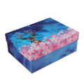Wholesale Paper Box Cherry Blossom Pattern Square Rectangular Birthday Gift Box for Shopping Mall