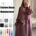 Nida Abaya with Attached Hijab Islamic Clothing Hoodie Robe Dress for Muslim Women Modest Closed Abaya
