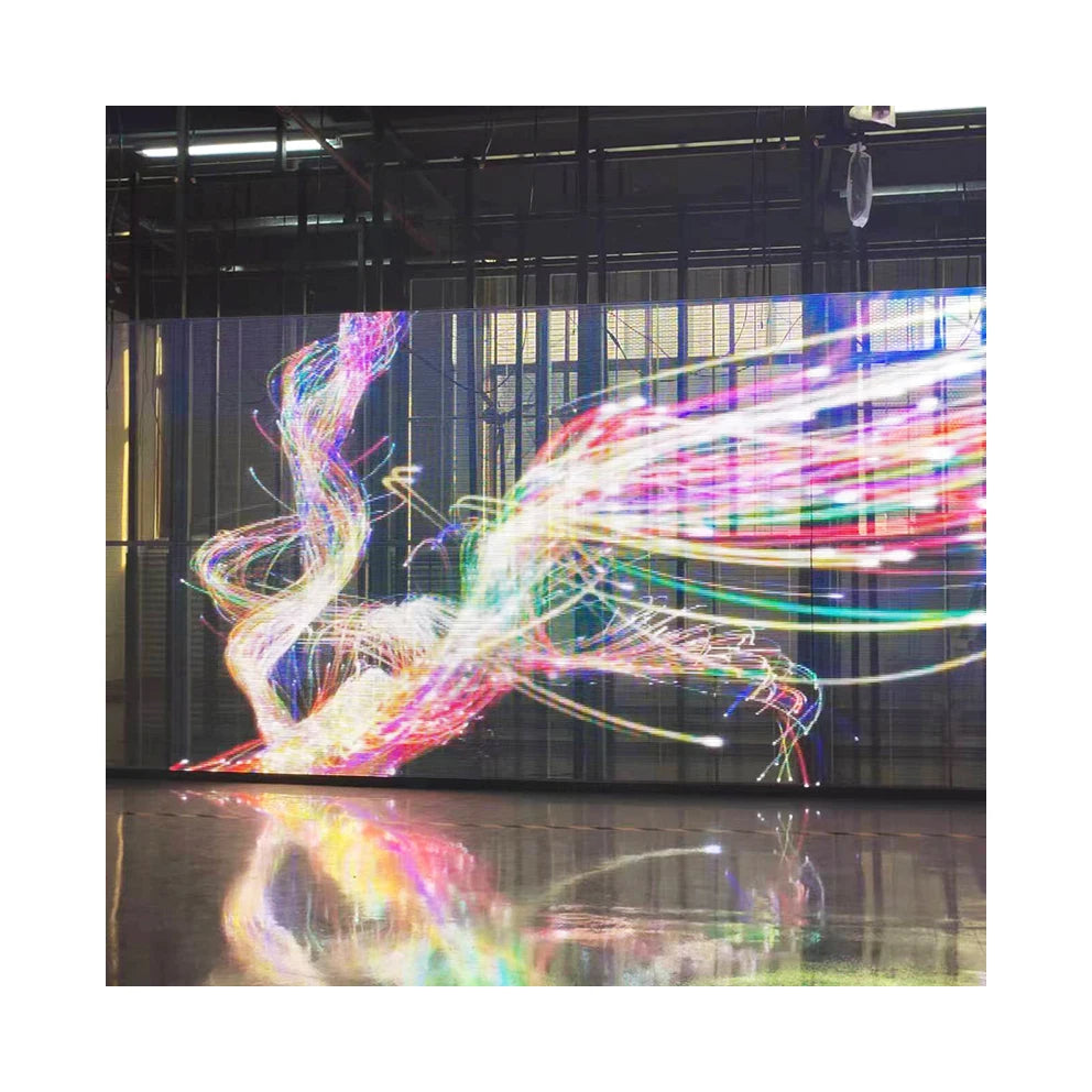 2023 Newest High Brightness Indoor HD Giant P3.91 Christmas Window Display Transparent Led Screen Indoor Outdoor Glass