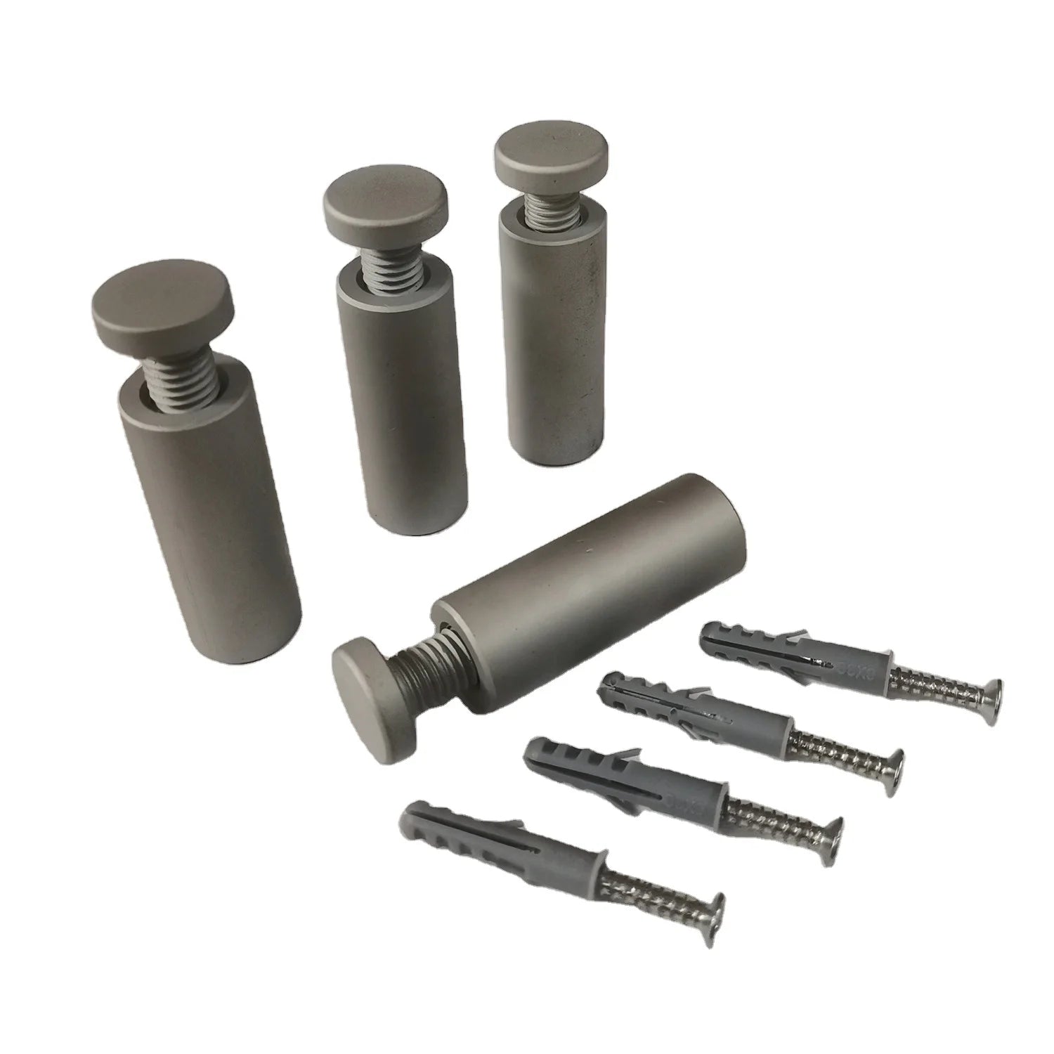 Professional Manufacture 19*50 Acrylic Sign Holder with Aluminium Anodized Standoff Fasteners for Black House Sign