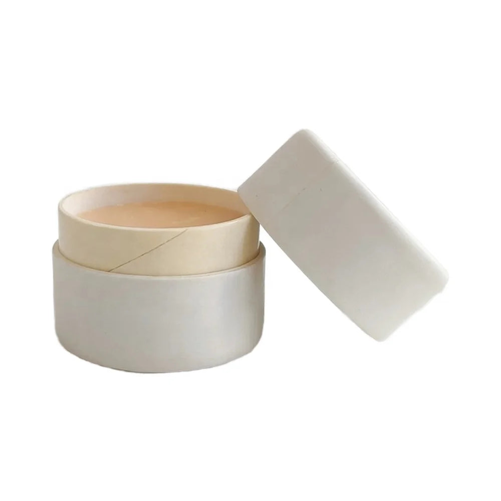 Eco-friendly  Kraft Cardboard Mini Lip Balm Paper Jar 5g Deodorant  Round Paper Container Cosmetics Packaging Oil-resistant