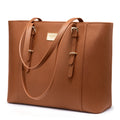 LOVEVOOK 2024 15.6 Inch Large Woman Leather Business Computer Handbag Bag Ladies Office Shoulder Laptop Tote Hand Bags for Women
