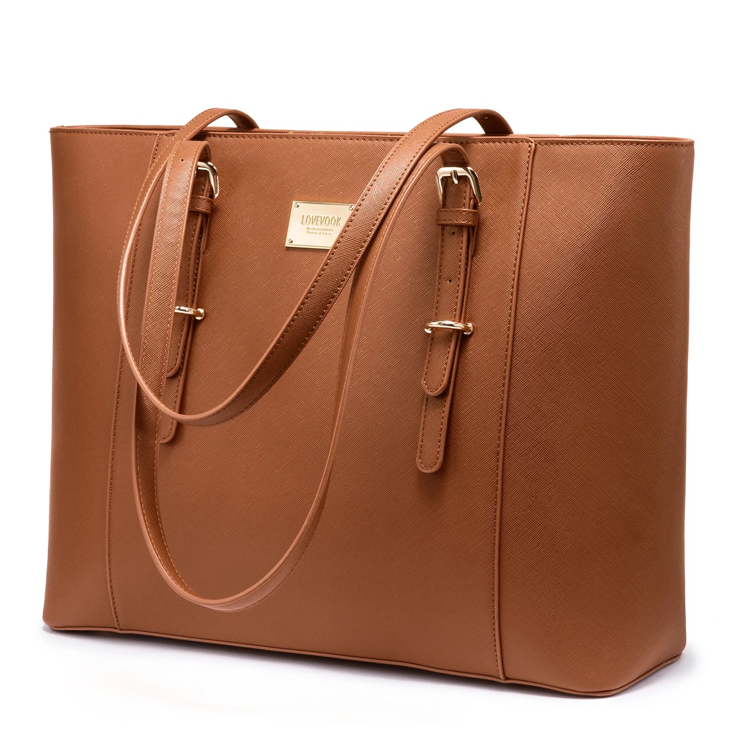 LOVEVOOK 2024 15.6 Inch Large Woman Leather Business Computer Handbag Bag Ladies Office Shoulder Laptop Tote Hand Bags for Women