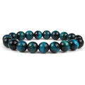 Natural Hematite Obsidian Tiger Eye Stone Magnetic Energy Triple Protection Bracelet for Men Women