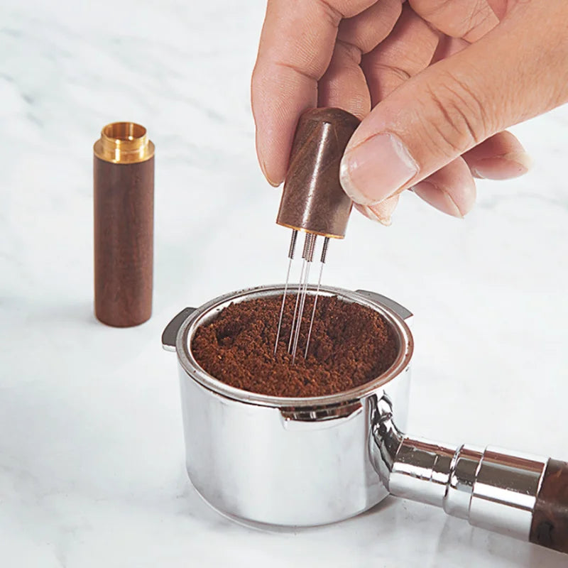 New Arrivals Espresso Coffee Stirrer WDT Tool Espresso Stirring Tool With Wood Stand Espresso Coffee Stirrer Set