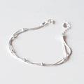 New Arrival Hot Sale Wholesale 925 Silver Double Layer Ball Charm Bracelet Women